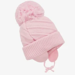 Girls Pink Jim Giant Pom-Pom Hat