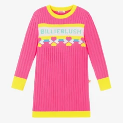 Girls Pink Knitted Dress