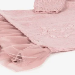 Girls Pink Knitted Dress