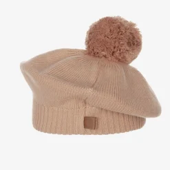 Girls Pink Knitted Wool Beret