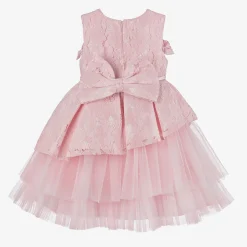 Girls Pink Lace & Tulle Dress