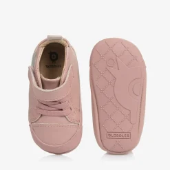 Girls Pink Leather First Walker Shoes