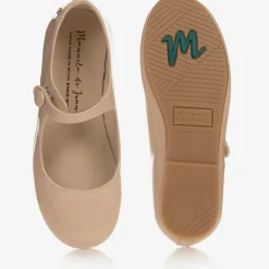 Girls Pink Leather Pumps