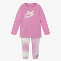 Girls Pink Leggings Set