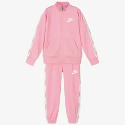 Girls Pink Logo Tracksuit