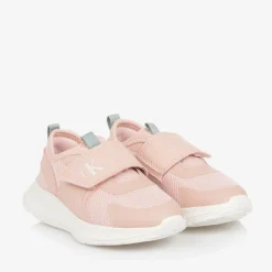 Girls Pink Mesh Trainers