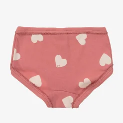 Girls Pink Organic Cotton Knickers (3 Pack)