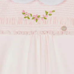 Girls Pink Organic Cotton Babygrow