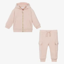 Girls Pink Organic Cotton Tracksuit