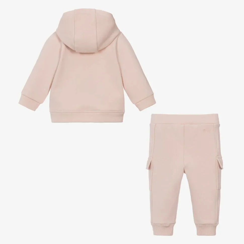 Girls Pink Organic Cotton Tracksuit