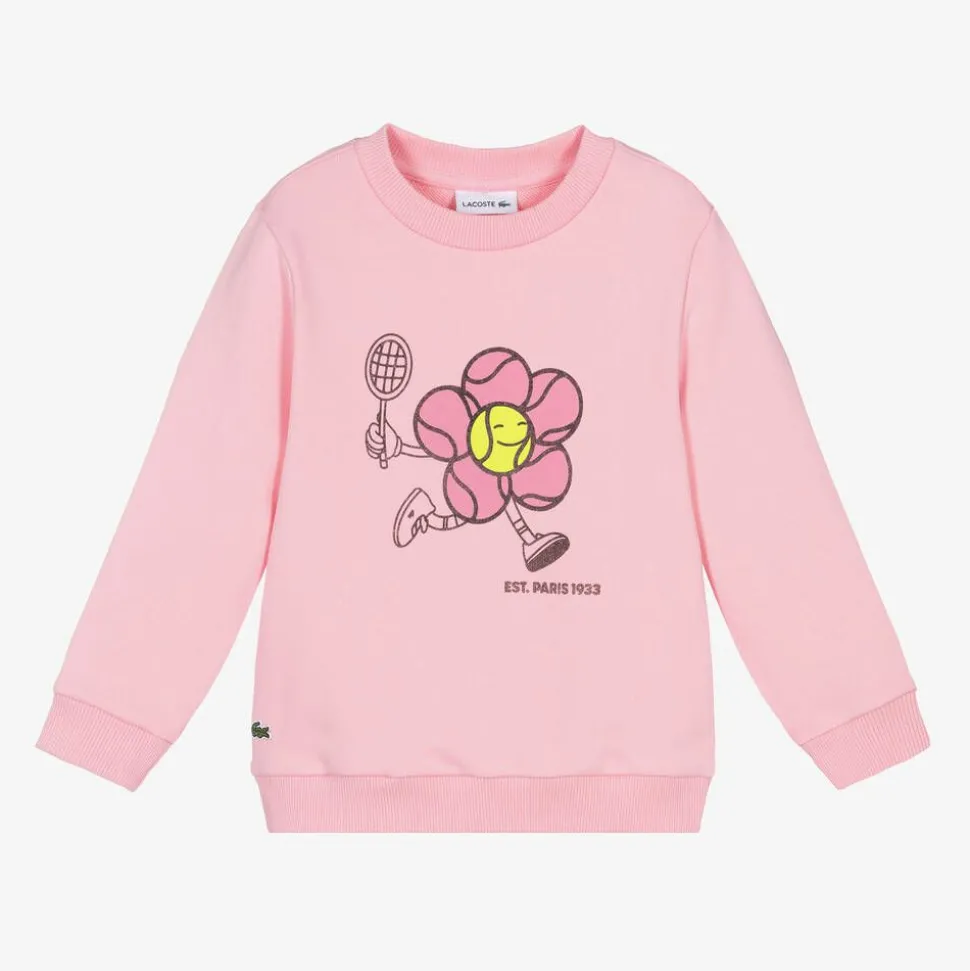 Girls Pink Organic Cotton Sweatshirt