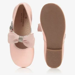 Girls Pink Patent Bow Shoes