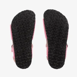 Girls Pink Patent Faux Leather Sandals