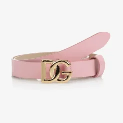 Girls Pink Patent Leather Belt