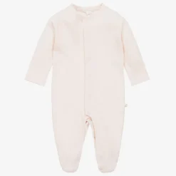 Girls Pink Pima Cotton Babysuit Set