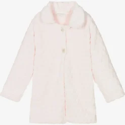 Girls Pink Plush Dressing Gown
