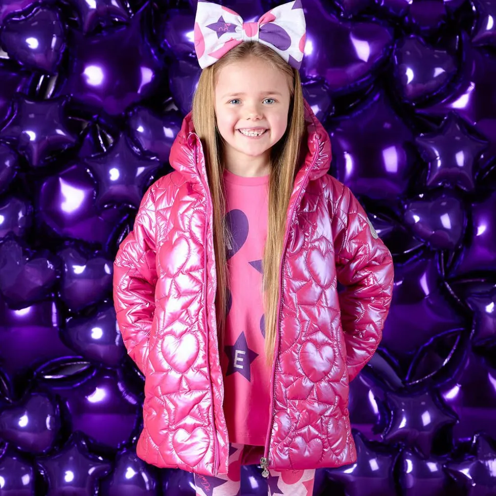 Girls Pink Quilted Coat