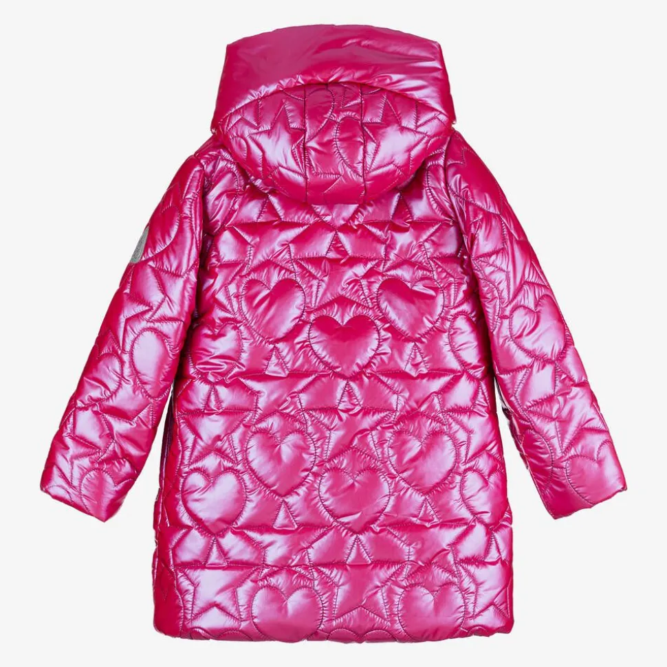 Girls Pink Quilted Coat