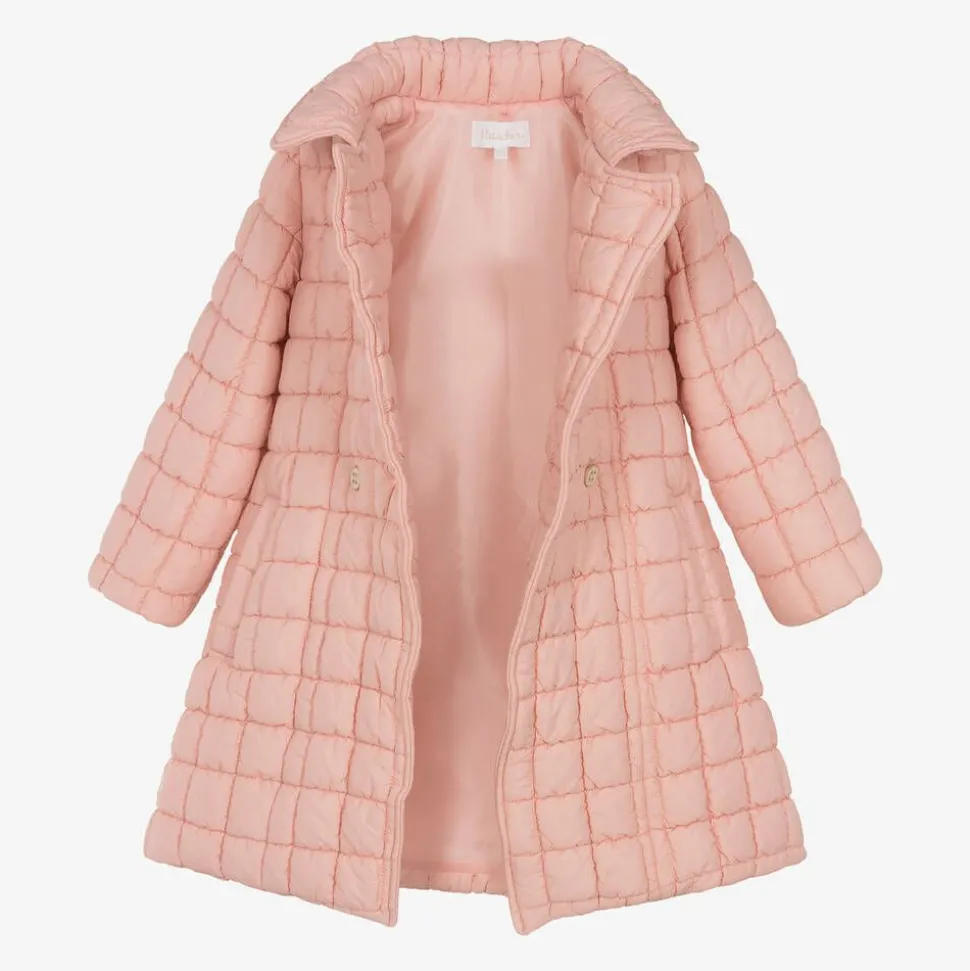 Girls Pink Quilted Coat