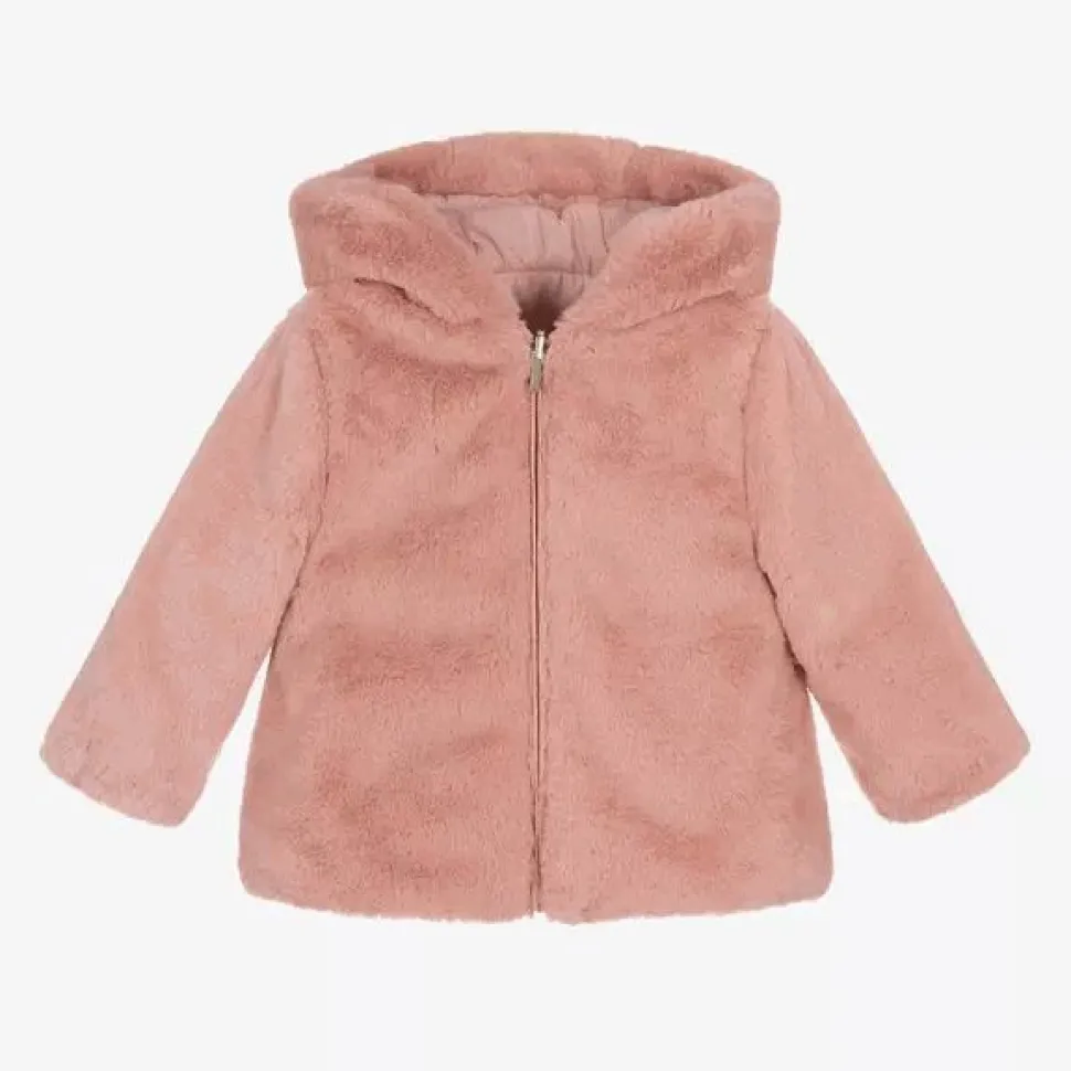 Girls Pink Reversible Coat