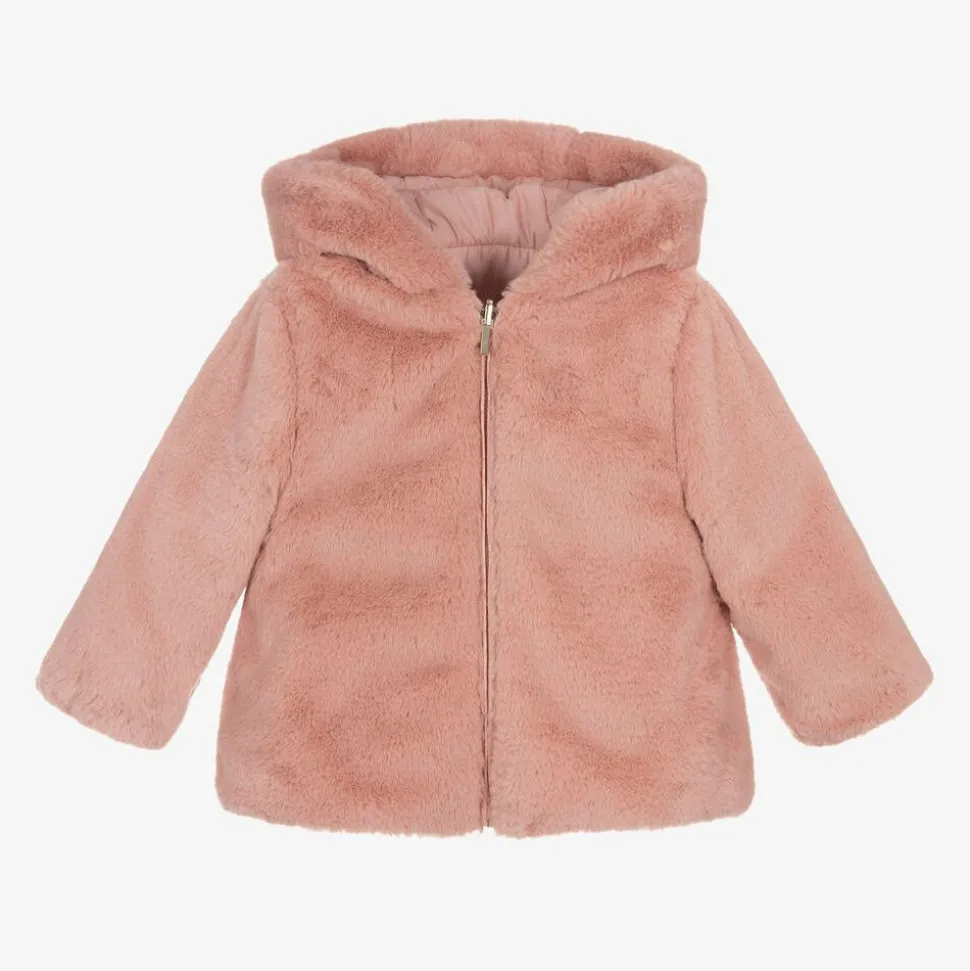 Girls Pink Reversible Coat