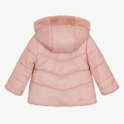 Girls Pink Reversible Coat