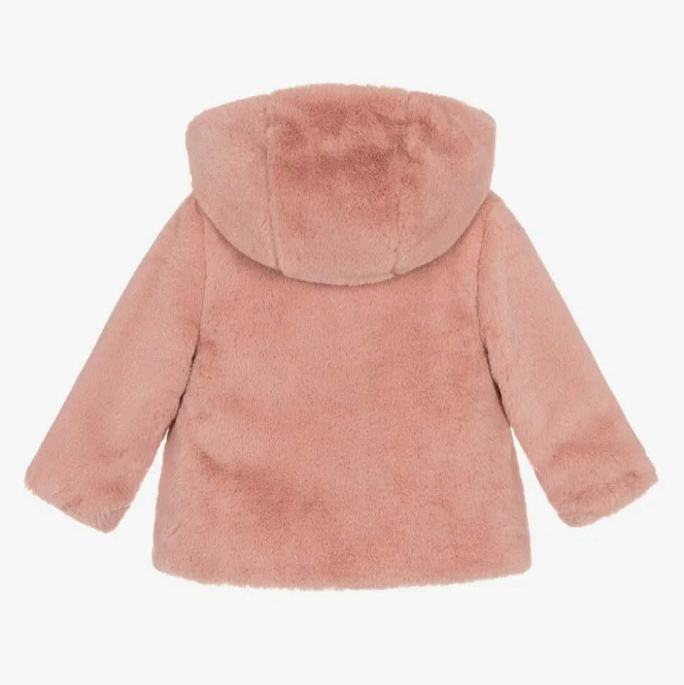 Girls Pink Reversible Coat