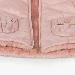 Girls Pink Reversible Coat