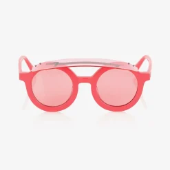 Girls Pink Round Visor Sunglasses