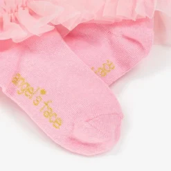 Girls Pink Ruffle Ankle Socks