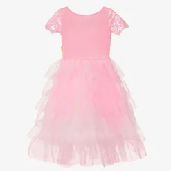 Girls Pink Sequin & Tulle Dress