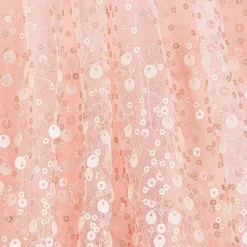 Girls Pink Sequinned Tulle Skirt