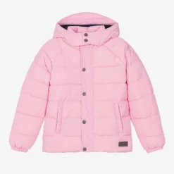 Girls Pink Showerproof Puffer Coat