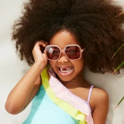 Girls Pink Square Sunglasses