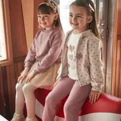 Girls Pink Star Print Tracksuit Set