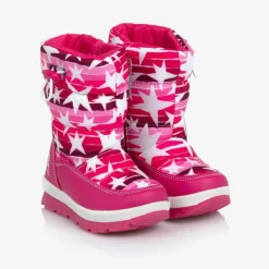Girls Pink Star Snow Boots
