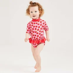 Girls Pink Strawberry Tankini (UPF 50+)