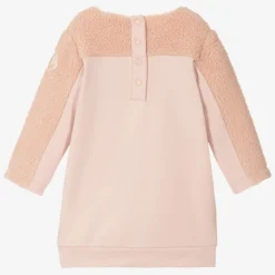 Girls Pink Sweatshirt Dress