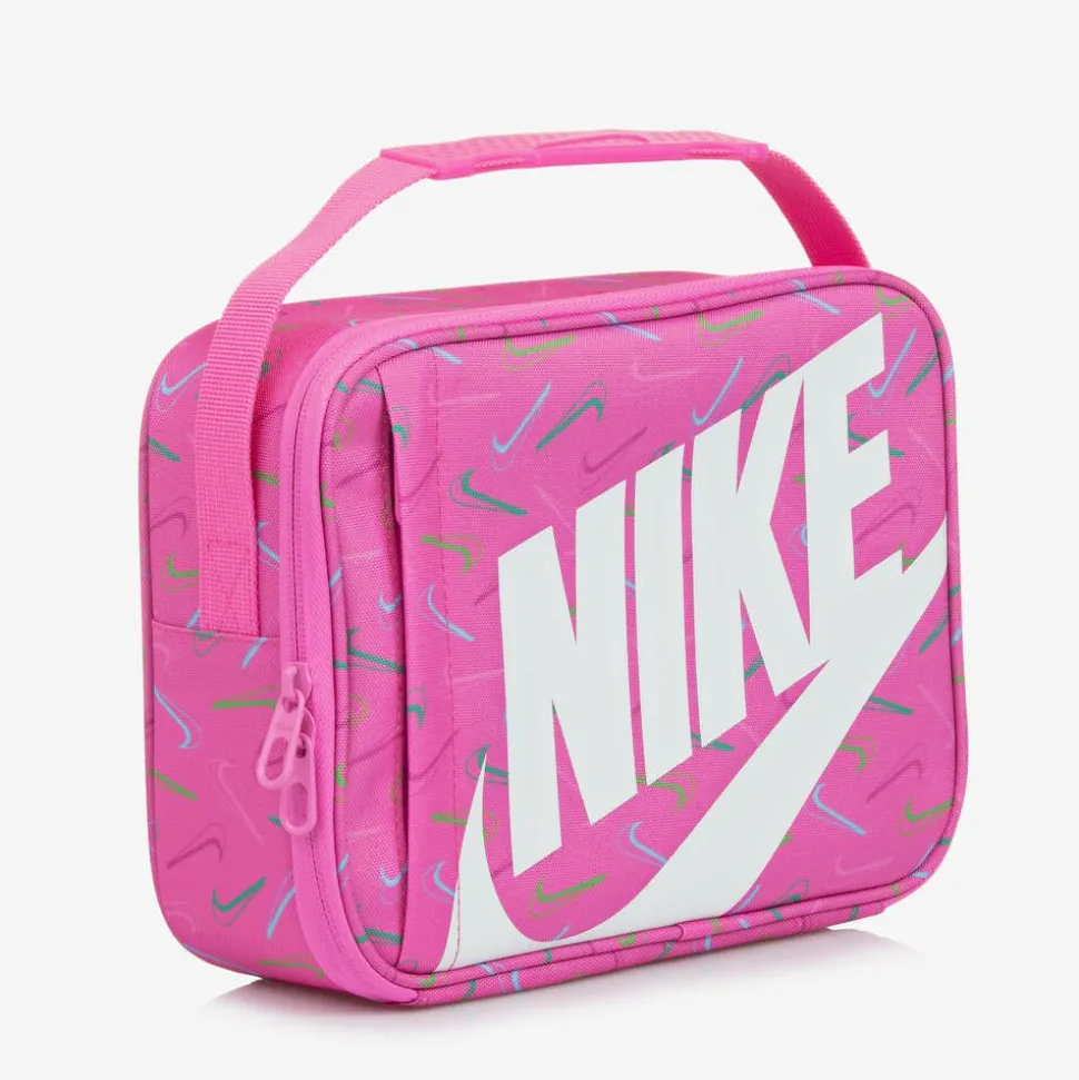 Girls Pink Swoosh Logo Lunch Bag