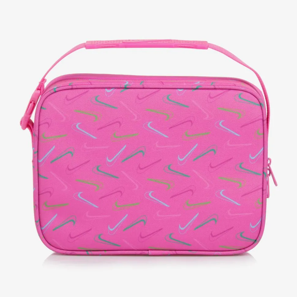 Girls Pink Swoosh Logo Lunch Bag