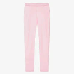 Girls Pink Thermal Star Leggings