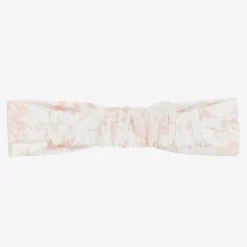 Girls Pink Toile de Jouy Print Headband