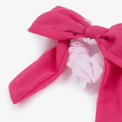 Girls Pink Tulle Bow Hair Scrunchie (14cm)