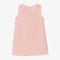 Girls Pink Tweed Dress
