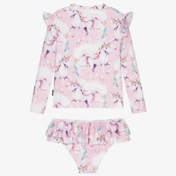 Girls Pink Unicorn Tankini (UPF50+)