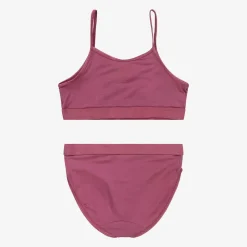 Girls Pink Viscose Top & Knickers Set