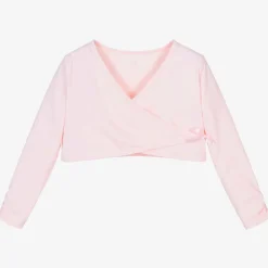 Girls Pink Wrap Cardigan