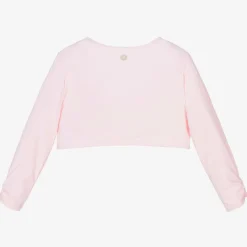 Girls Pink Wrap Cardigan