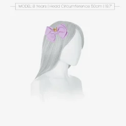 Girls Purple Bow Hair Clip (11cm)
