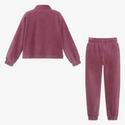 Girls Purple Corduroy Tracksuit